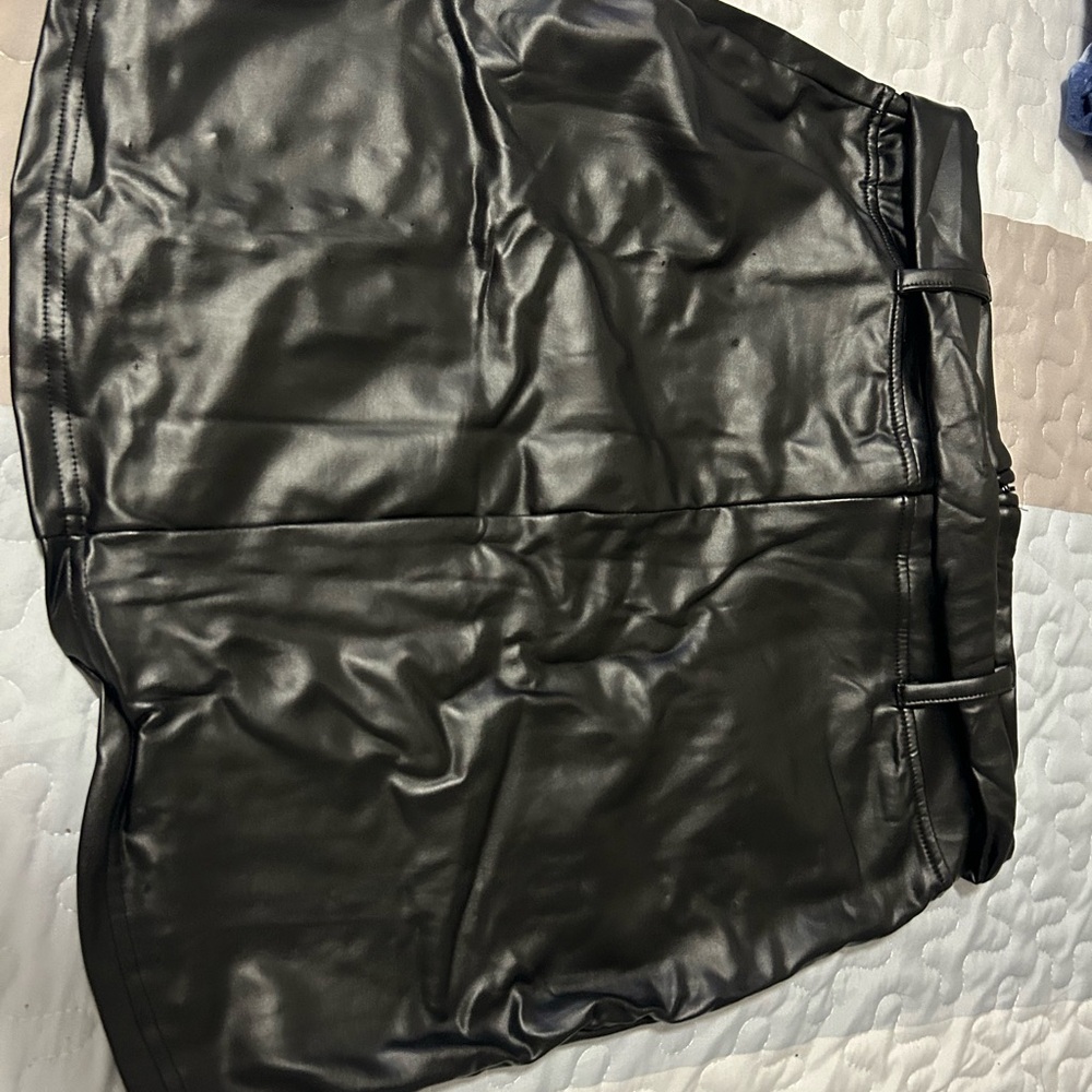 No Boundaries Black Faux Leather Skirt